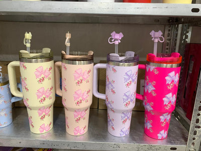 Bow Flower Printed Tumbler