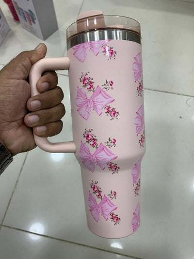 Bow Flower Printed Tumbler