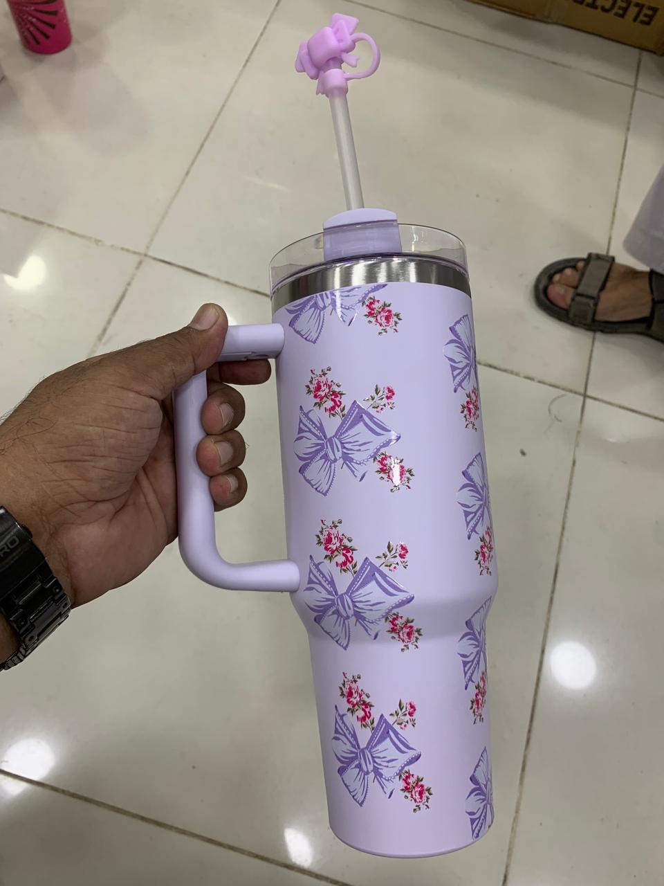 Bow Flower Printed Tumbler